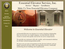 Tablet Screenshot of essentialelevator.com